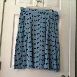 Chic Blue Fraction Circle Skirt